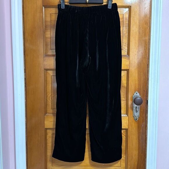 J. Crew Black Velour Straight Leg Pants Women’s US 0 Petite - Picture 4 of 7